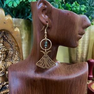 Papilio Earring, Brass Earring, Butterfly Earring, Gold Plated Earring, Moth